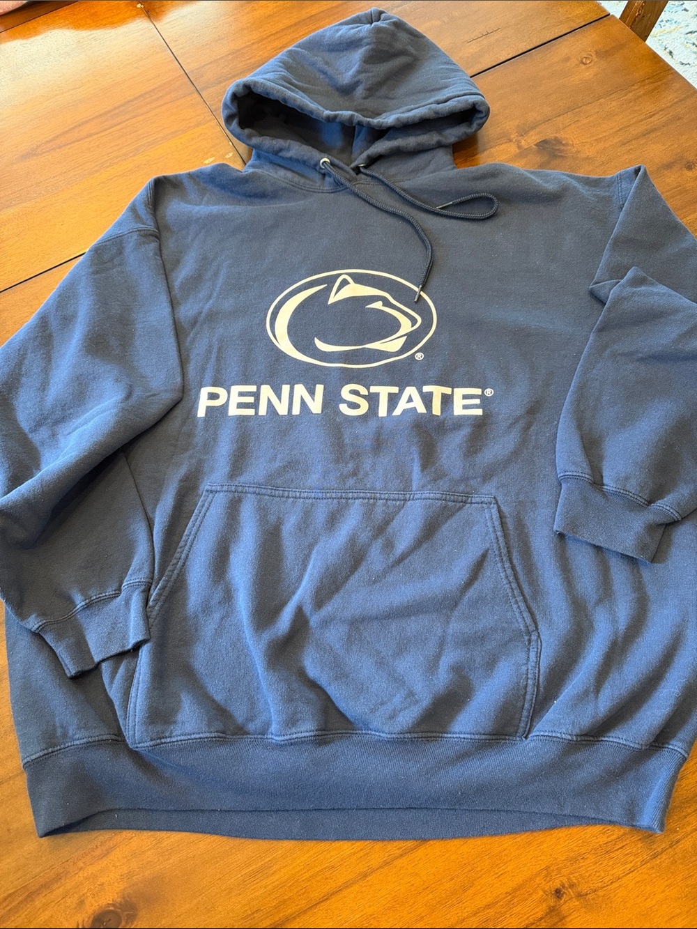 Port and Company Navy Blue Penn State Crewneck Hoodie